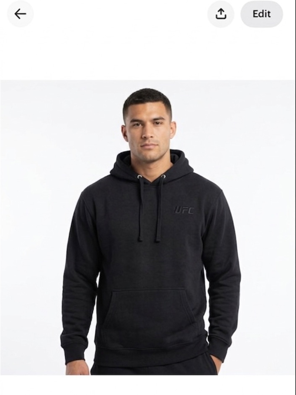 UFC Cozy Black Hoodie